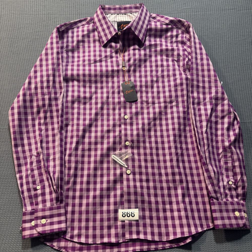 Egara Men's Warehouse Slim-Fit Stretch Shirt Men's Sz L Brand New